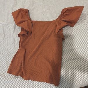 Target Ribbed ruffle tank